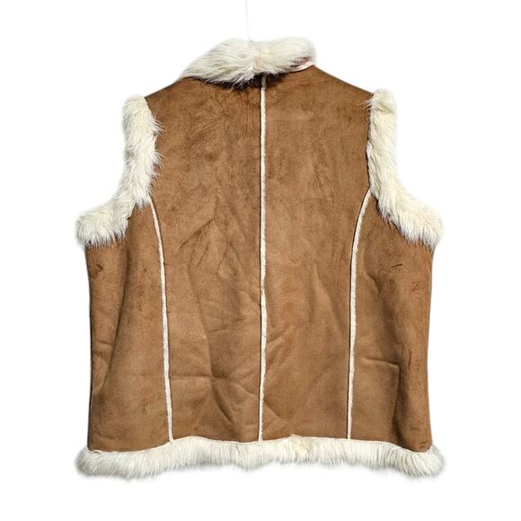Midnight Velvet Faux Fur and Suede Vest Size 1X - Picture 7 of 8
